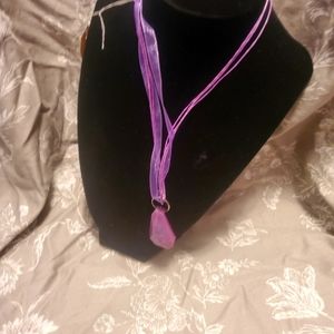 Handmade purple resin pendant